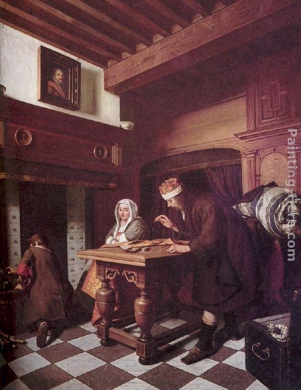 Cornelis de Man The Gold Weigher